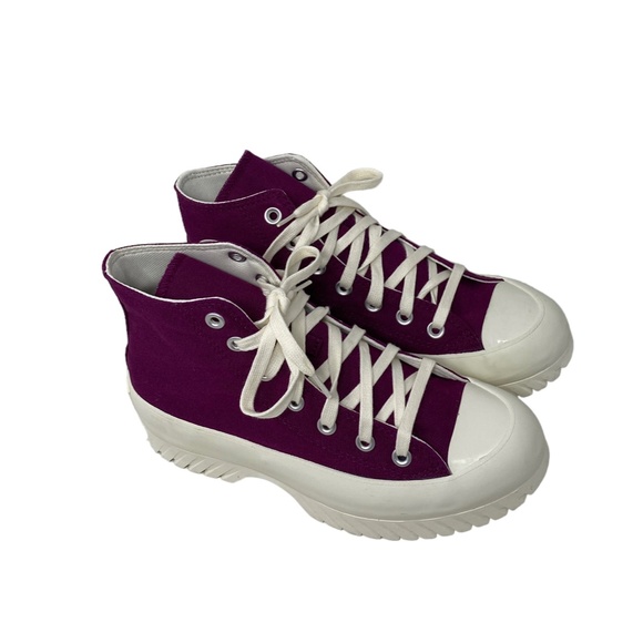 Converse Chuck Taylor Lugged 2.0 High Top Canvas Bordo Women's Sneakers A03701C - Picture 7 of 9